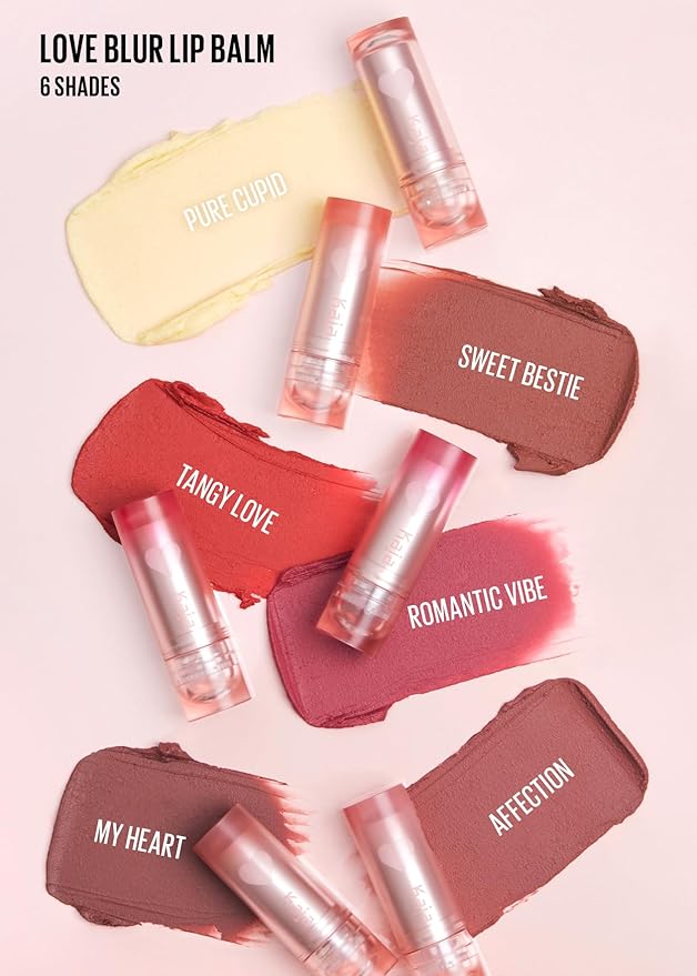 Kaja Love Blur Lip Balm - 01 Pure Cupid | Soft & Comfort Semi-Matte Blurring Daily Color Lip Balm | Shea Butter, Avocado Oil, Citrus Unshiu Peel Extract, Vitamin E Infused | 4g / 0.14oz.