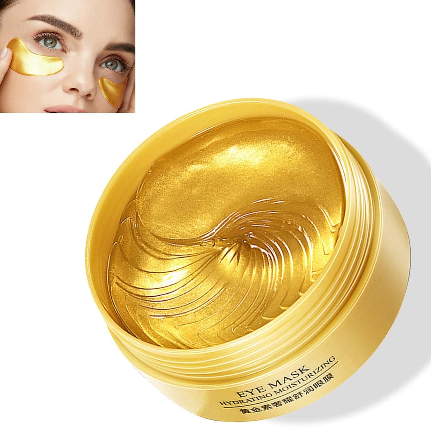 30 Pairs Gold Eye Mask,Under Eye Patches for Dark Circles and Puffiness,Reduces Eye Bags and Smoothes Frownies,Improves Eye Skin Elasticity,Eye Treatment Patches,Skin Care Products