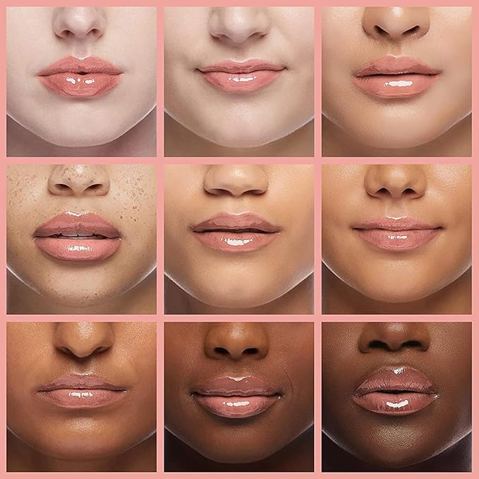 Hydrating Lip Glow Oil, Moisturizing Plumper Lip Gloss, Transparent Plumping Balm, Tinted Balm Care 0.2 OZ - 001 PINK
