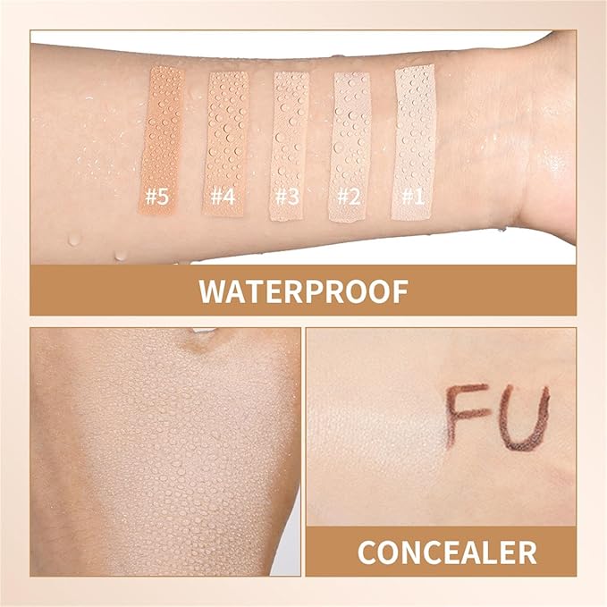 Beauty Balm Serum Boosted Skin Tint, Dual-Ended Eraser Foundation Stick with Brush, Full Coverage Cream Korean Makeup, Long-Lasting Stick for Smooth, Flawless Finish (#2 Nature)