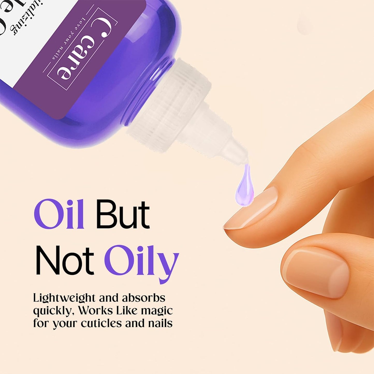 C CARE Lavender and chamomile Cuticle Oil For Nails - Repairs Cuticles Overnight - Moisturizes and Strengthens Nails and Cuticles - 8oz