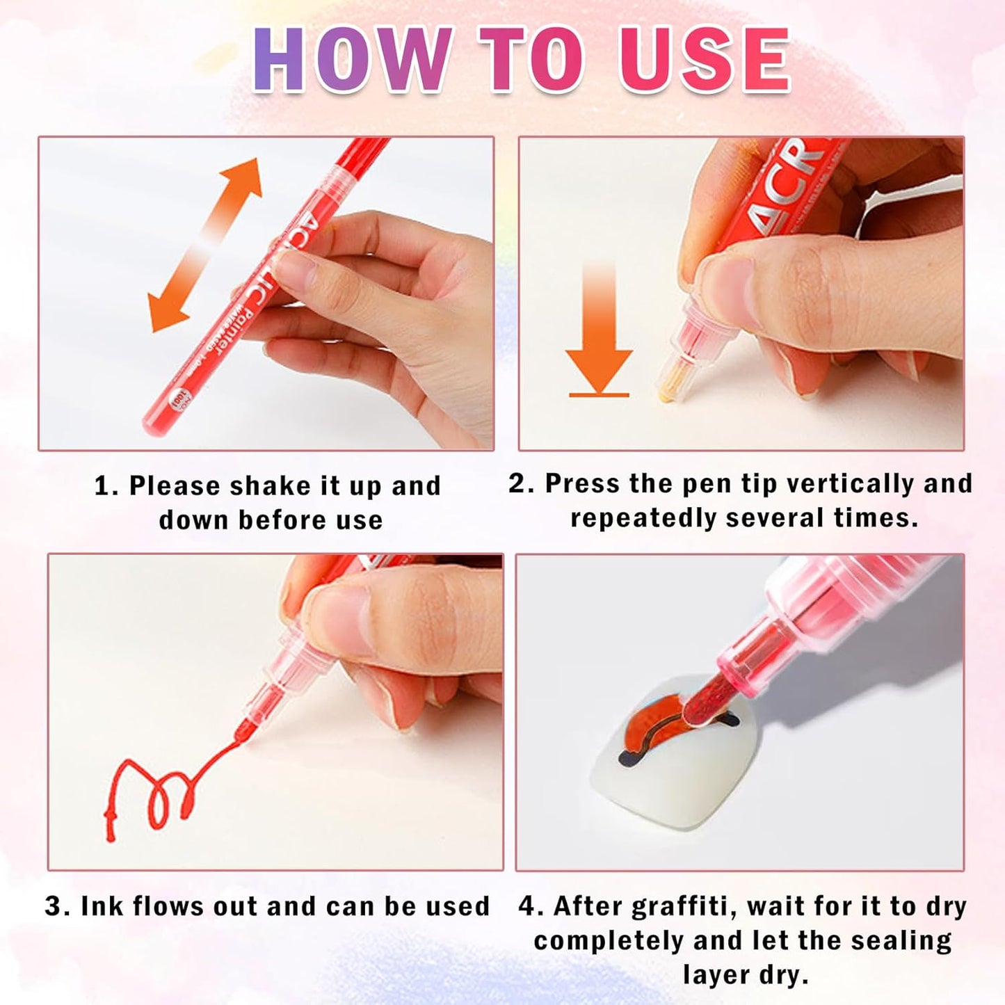36 Colors Nail Art Pens Set Nail Polish Pens Nail Art Drawing Graffiti Marker Pen Quick Dry Waterproof Nail Art Painting Pens Kit for Home DIY Nail Art Design