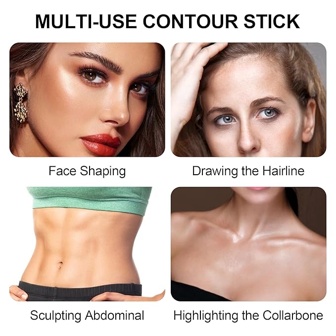 FV Contour Stick, Double-ended Contour and Highlighter Stick, Smooth & Blendable Cream Contour Stick with Natural Finish, Highly Pigmented & Long Lasting, Vegan & Cruelty-free, 04