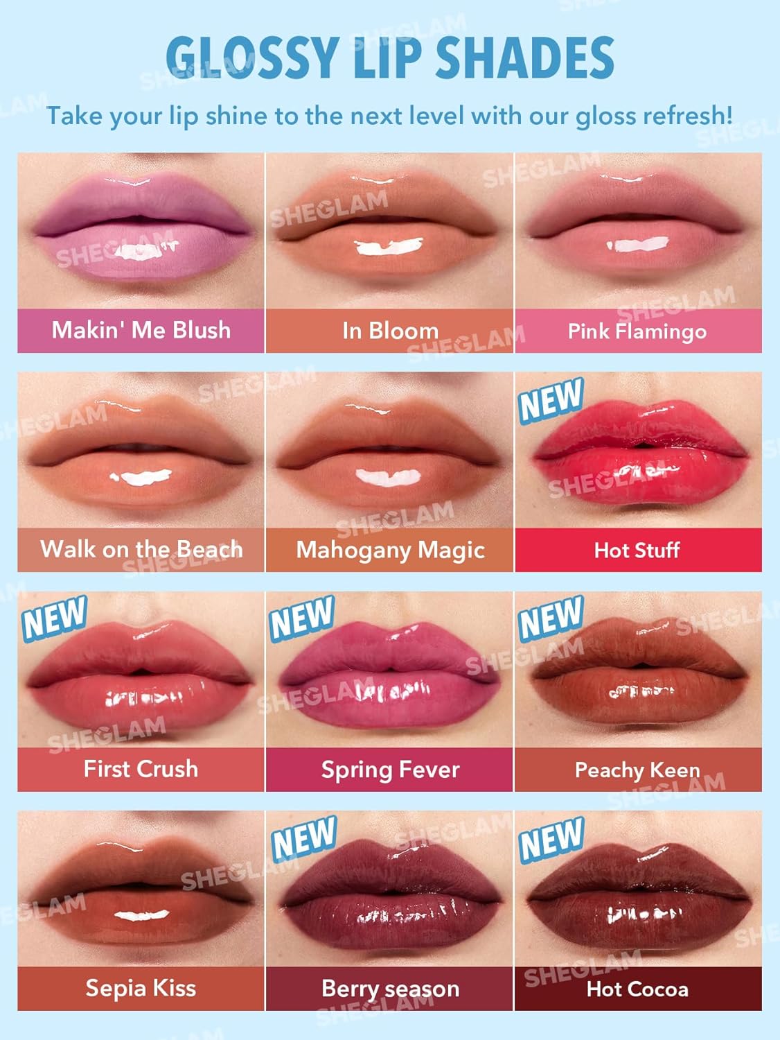 SHEGLAM PoutPerfect Moisturizing Solid Lip Gloss Non Sticky Lipstick with Coconut Oil - In Bloom