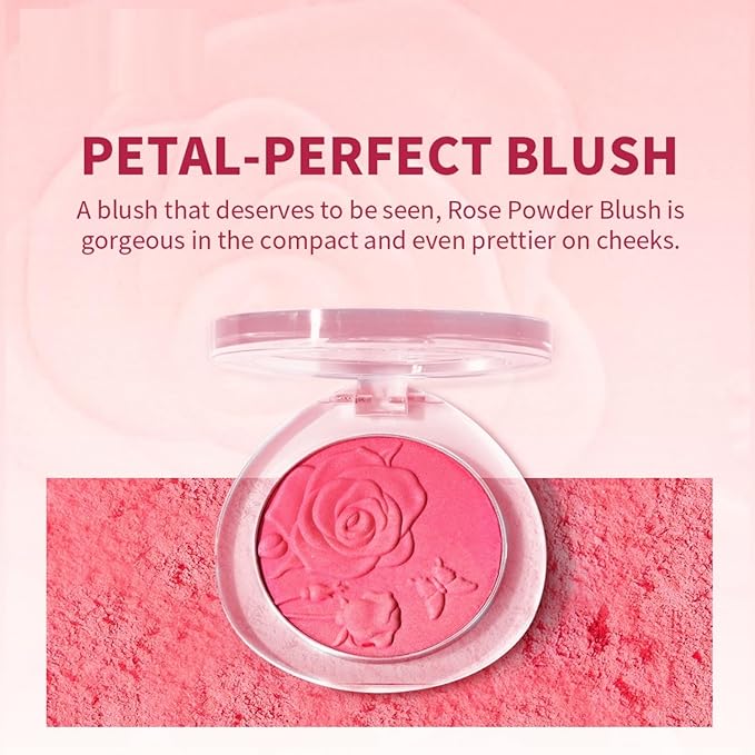 MAEPEOR Matte Face Blush 8 Colors Lightweight Natural Look Face Blush Long-Lasting and Highly Pigmented Powder Blush for Cheeks (Color 04)
