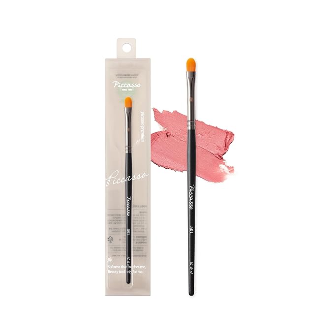 Piccasso 501 Lip Brush – Professional Lip Brush for Precise Lip Gloss & Lip Stain Application, Smooth Color Payoff & Defined Lip Lines, Synthetic Makeup Brush for Clean, Flawless Finish