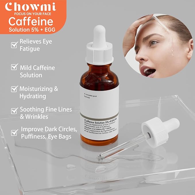 The Caffeine Solution 5% + EGCG，Reduces Appearance of Eye Contour Pigmentation and Puffiness，Under Eye Serum (30ml) Caffeine For Face Moisturizing Serum (1)