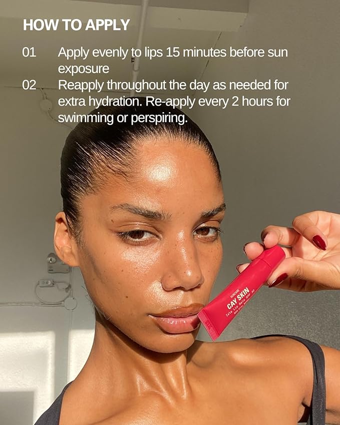 Cay Skin Isle Lip Balm SPF 30 – High Shine, Hydrating + Sheer Lip Gloss in Vanilla Brown Sugar Flavor – Formulated with Natural Ingredients for All Skin Tones – 3-Pack, Bad Gyal Berry
