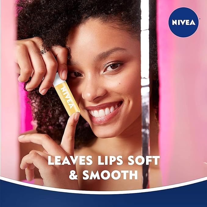 NIVEA A Kiss of Milk & Honey Natural Defense & Soothing Lip Care 0.17 oz (Pack of 7)
