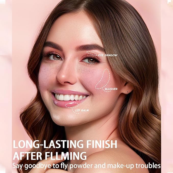 Color Changing Blush,3-in-1 Warm Change Blush,Pink Cream Blush,Transparent Crystal Color Changing Magic Gel,Blush PH Temperature Changing Long Lasting Blendable Natural Finish for All Skin Tone(01)