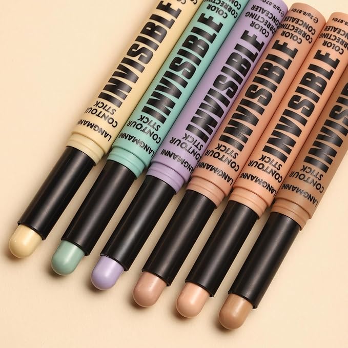 Jolilab 1 Color Contour Stick Concealer Stick Cream Palette Contour Multifunctional Contouring Makeup Kit for Face Highlighter Makeup Stick Set Long Lasting & Waterproof (03#purple, 1)