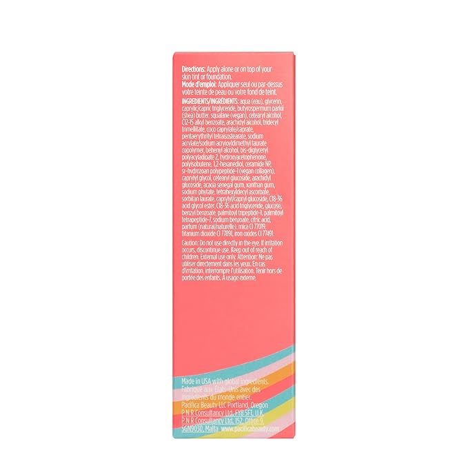 Pacifica Beauty Kind Glaze Dewy Glow Layer, Skincare, Vegan Collagen, Squalane, Hydrating, Lightweight Face Foundation, Primer, Highlighter, Finishing Touch Flawless, All Skin Tones, 1 fl oz (1 Count)