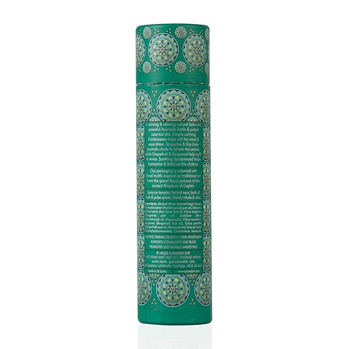 SPA CEYLON DE-STRESS Harmonising Balm micro mist | Instant Cooling Relief | Spray Bottle |Natural & Silicone-Free | Soothes Skin |Paraben-Free | Suitable for all skin types