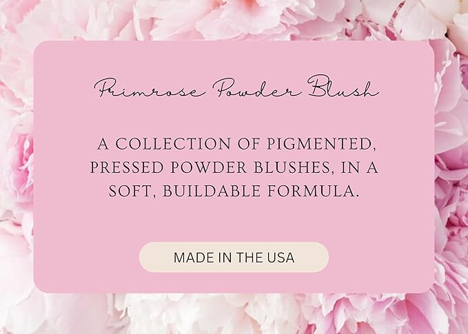 PRIMROSE POWDER BLUSH, Pressed Blush Face Makeup, Buildable Formula, Smooth Finish, Paraben Free, Made in the USA 0.11 oz. (Chocolate)
