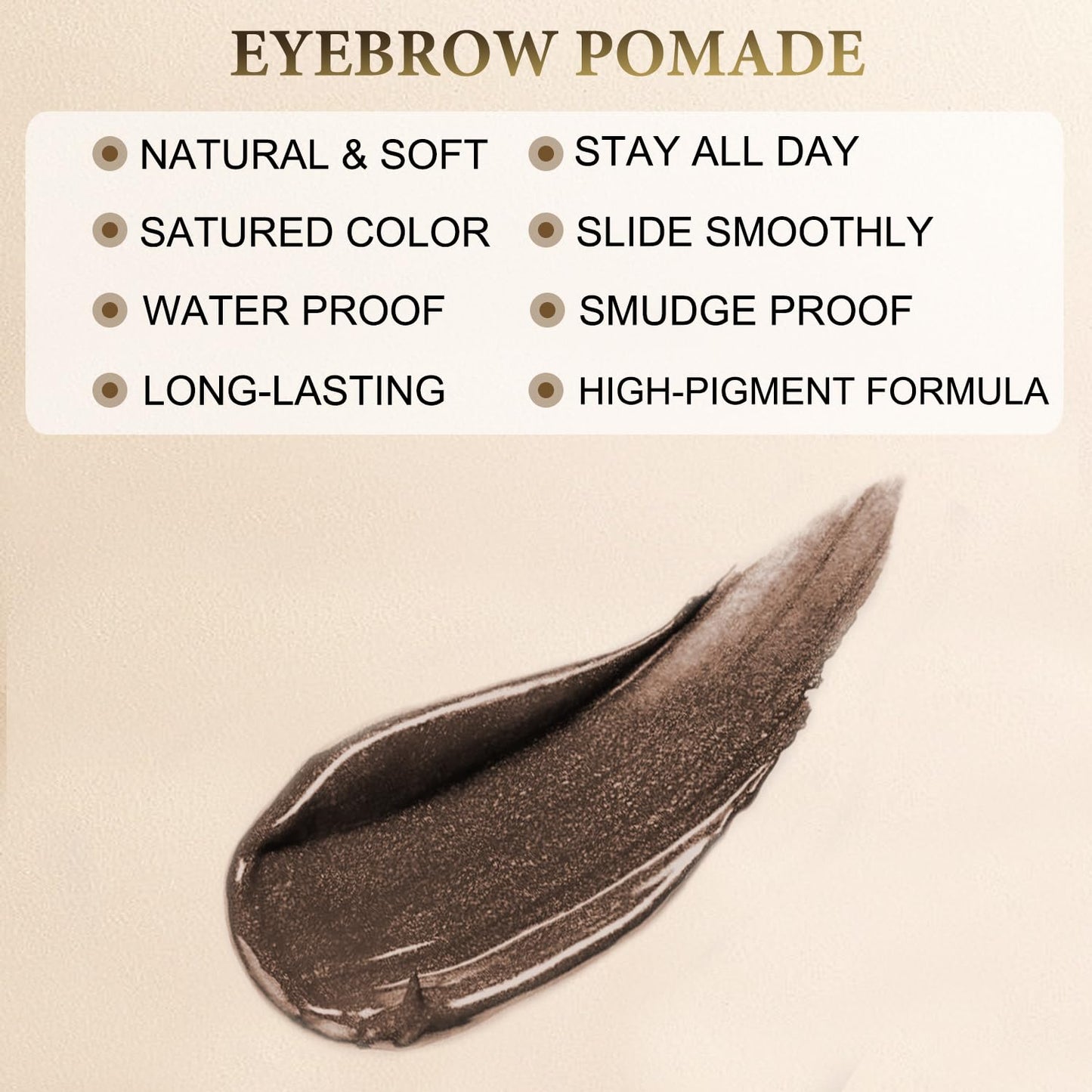 Eyebrow Pencil Makeup Kit, with Waterproof 2-IN-1 Microblading Eyebrow Pen, Eyebrow Pomade, Eyeliner and Dual-ended Eyebrow Brush, Brow Pencil Kit for Natural Eyebrows - Dark Brunette