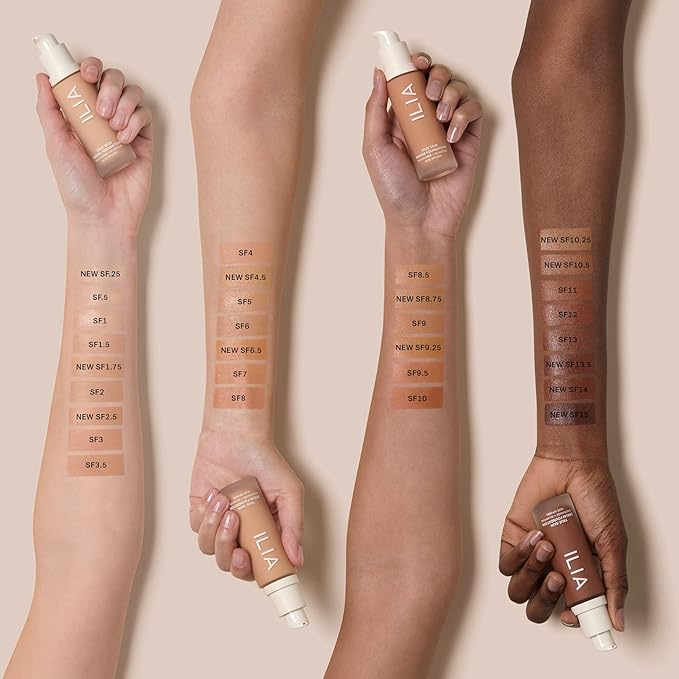 ILIA - True Skin Serum Foundation | Non-comedogenic, Cruelty-Free, Vegan, Weightless Feel, Buildable Coverage, Safe For Sensitive Skin (Cres SF8.75)