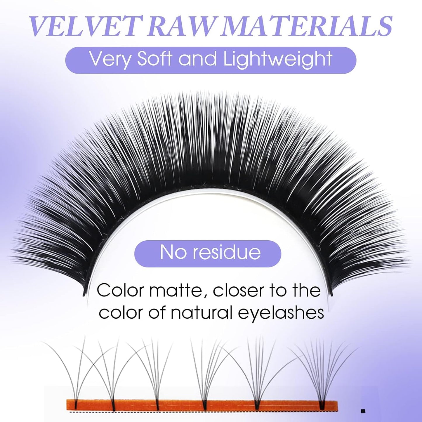 Easy Fan Volume for Lash Artists: Wendy, Handmade Fans for Eyelash Extensions, Self Fanning, Blooming, B-KH, Black, D-0.05-11