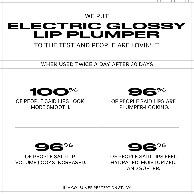 Milk Makeup Electric Glossy Lip Plumper, Pumped (Clear) - 0.3 fl oz - Hydrating Lip Plumper Gloss for Fuller, Smoother, Soft Lips - Vegan, Cruelty Free