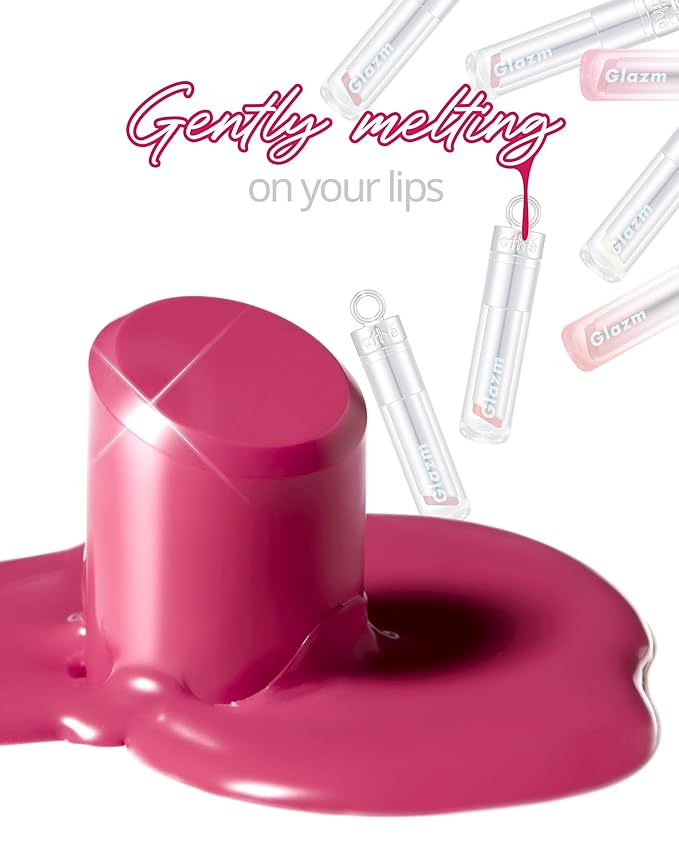 ATHE Glazm Lipbalm Stick - Vegan Glow Korean Lip Balm - Plumping, Volumizing & Highly Pigmented Lipstick - Soft Melting, Buildable Formula - Plant-Derived, Cruelty-Free, 0.12oz. (03 Attention)