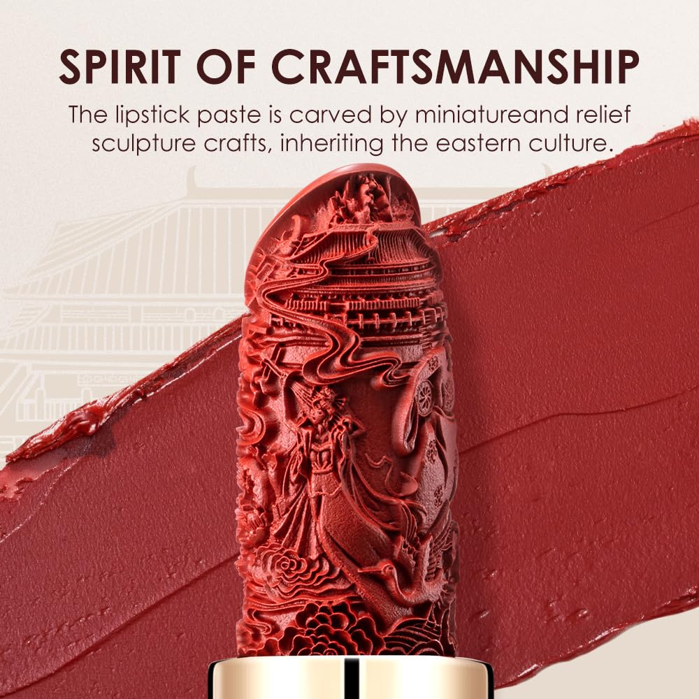 Catkin Moist Lipstick Hydrating High Impact Color Infused with Vitamin E and Avocado Oil Smooth Soft Texture Long Lasting Red Glow Finish 2pcs 05
