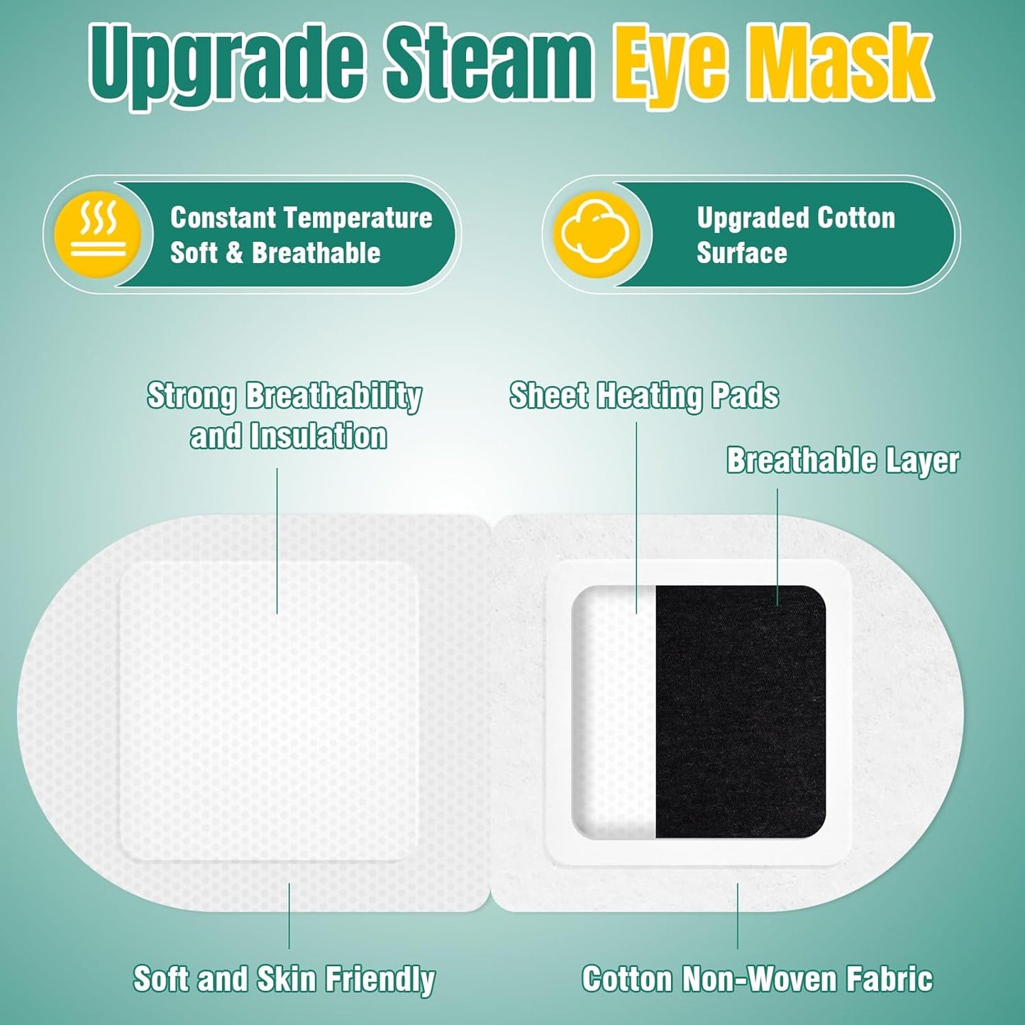 XPCARE 16 Pack Steam Eye Masks for Dry Eyes, Heated Eye Mask Warm Compress for Eyes,Disposable Heated Eye Mask for Dark Circles, Puffy Eyes, Relief Stress Eye Fatigue（Unscented）