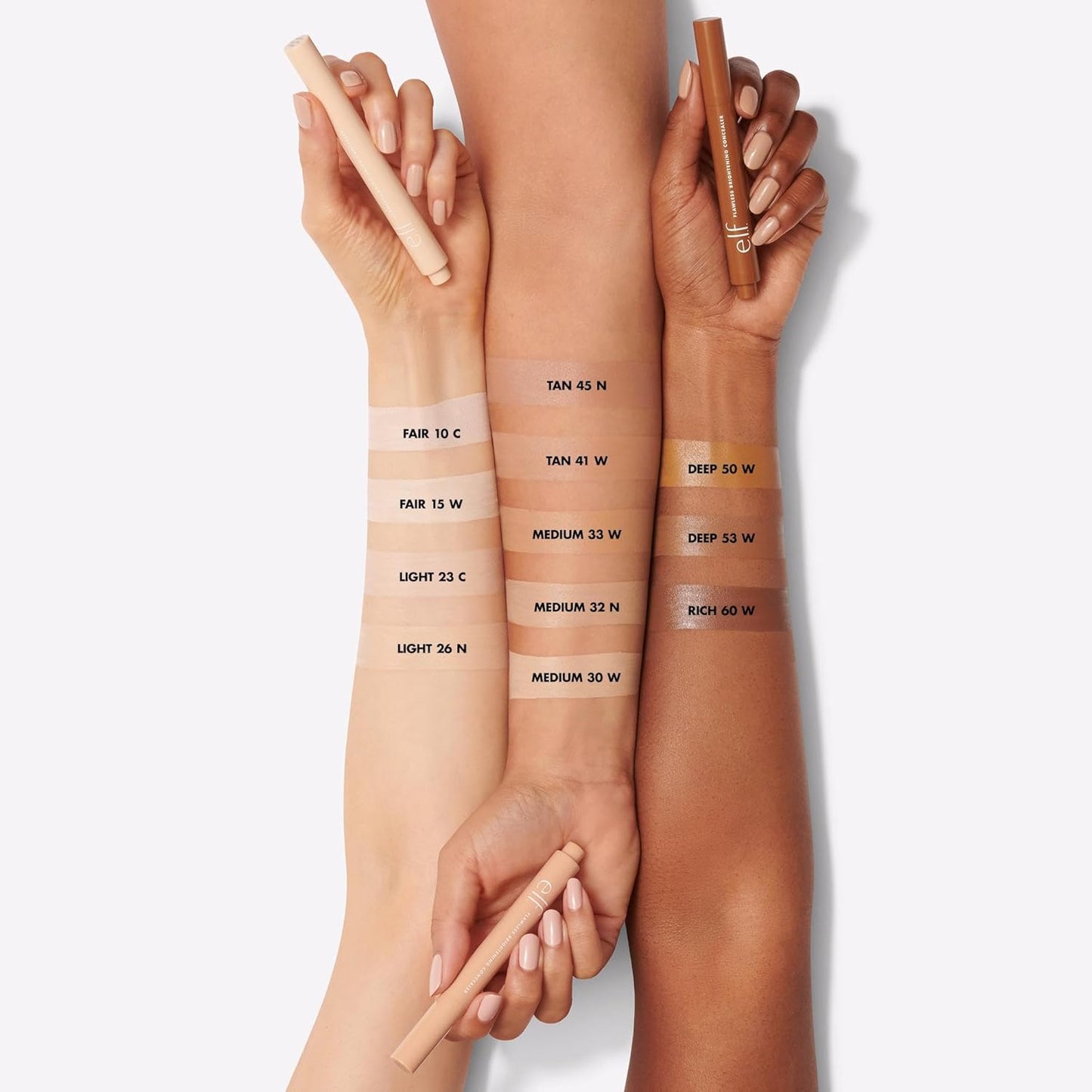 e.l.f. Flawless Brightening Concealer in Fair 10 C, 0.07 Fl Oz Cream Skin Foundation Concealer
