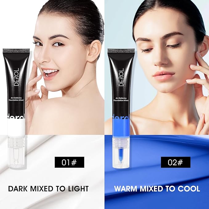 White Foundation Mixing Pigment for Adjusting Shade and Color Corrector, Blends Easily With Foundation, White Color Corrector for Adjusting Foundation from Deep to Shallow (01# White)