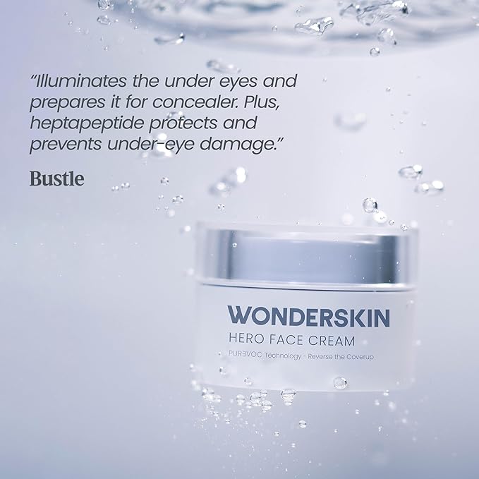 Wonderskin Purevoc Hero Face Cream, Anti Wrinkle Moisturizing Face Cream, Hydrating Face Moisturizer for Women & Men, Anti Aging Face Moisturizer, Daily Facial Moisturizer for Dry Skin