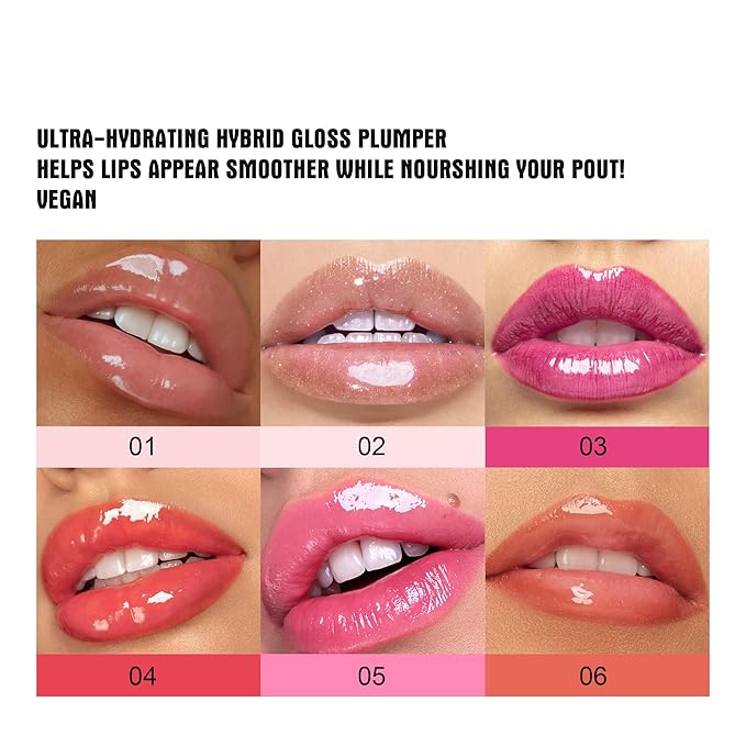 Natural Spicy Lip Plumping Booster Lip Plumping Oil，Lip Plumper Gloss, Ultra-Hydrating & Nourishing Plump and Pout Lip Plumper, Glossy Finish Fuller Lip Plumping Lip Gloss for Women Girls(04#)