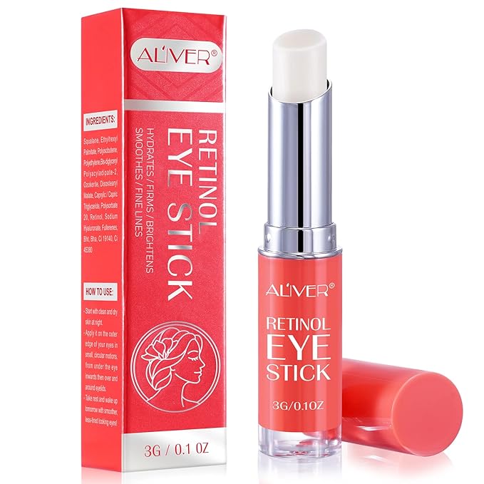 Retinol Eye Stick,Collagen Retinol Eye Cream for Dark Circles and Puffiness, Under Eye Cream Anti Aging, Eye Brightener Stick for Wrinkles Eye Balm Reduces Fine Lines(#1-Retinol Eye Stick)
