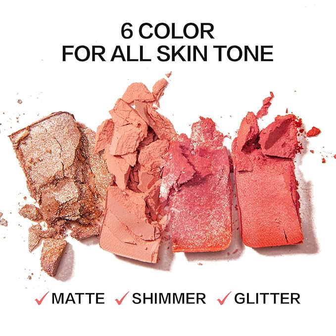 Face Blush, Powder Blush Makeup, Longlasting Highly Pigmented Face makeup, Smooth, Vegan & Cruelty Free, 1 Count, 04 LOST ROSE