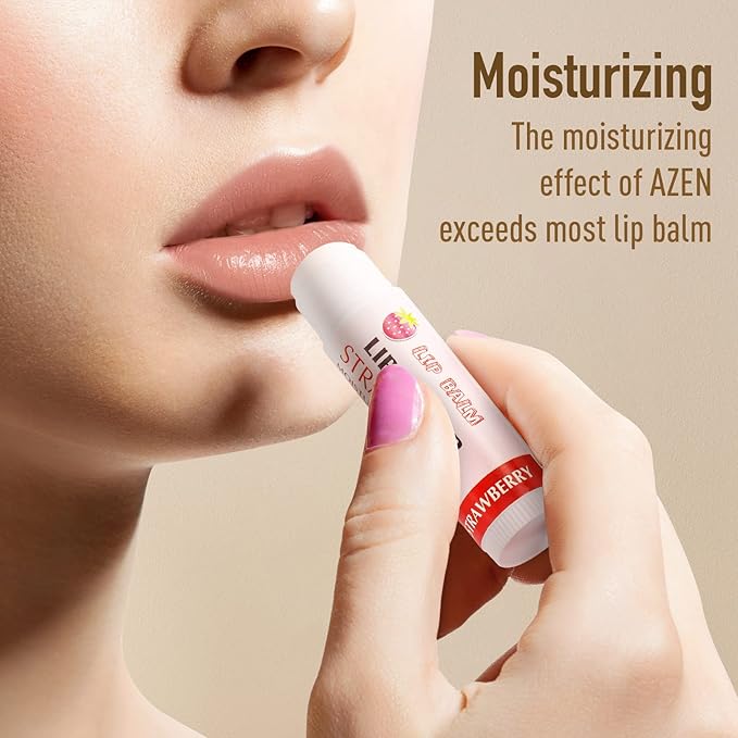 AZEN 120 Pack Lip Balm, Natural Lip Balm Bulk, Lip Care Product, Moisturizing Lip Balm for dry cracked lips