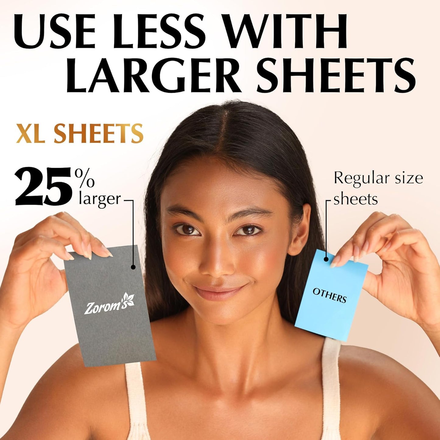 Natural Oil Blotting Sheets for Face with Bamboo Charcoal - 25% Larger - 1pk/100 Makeup Friendly Blotting Papers for Face - Easy Dispensing Oil Absorbing Sheets for Face