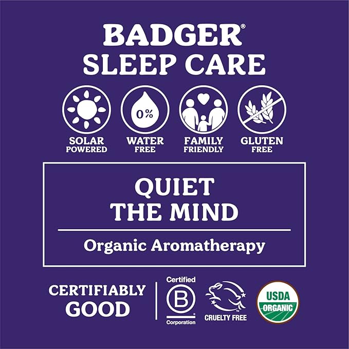 Badger - Sleep Balm, Lavender & Bergamot, Natural Sleep Balm, Scented Relaxing Balm for Children and Adults, Calming Night Balm, Organic Sleep Balm, 0.75 oz (3 Pack)