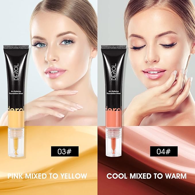 Blue Foundation Mixing Pigment for Adjusting Shade and Color Corrector, Blends Easily With Foundation, Blue Color Corrector for Adjusting Foundation from Warm to Cold (02# Blue)
