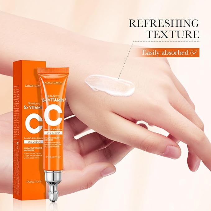 Eye Cream For Dark Circles, Vitamin C Eye Cream For Dark Circles, Puffiness and Bag, Anti Aging Eye Cream Firming Skin, Reduces Fine Lines, Moisturizing Eye Cream for Dry Skin around Eyes