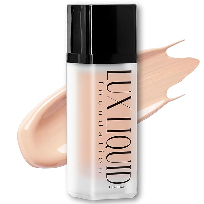 Organic Aloe-Based LUX Liquid Foundation, Natural Vegan Gluten-Free Made in USA, Latte