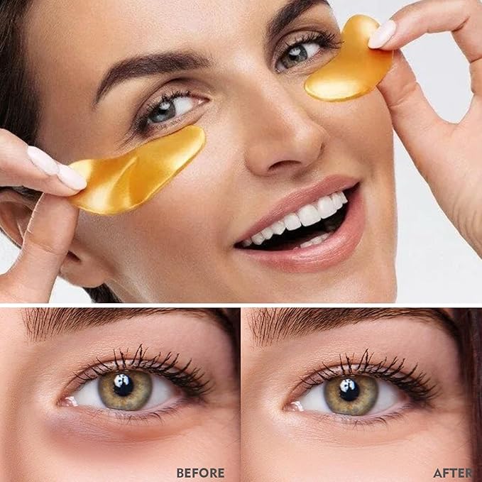 Under Eye Patches for Puffy Eyes, Dark Circles and Wrinkles, 60 Pcs Eye Masks with Rose, Snail and Green Tea Extract to Refresh Your Eye Skin (Snail Extract)