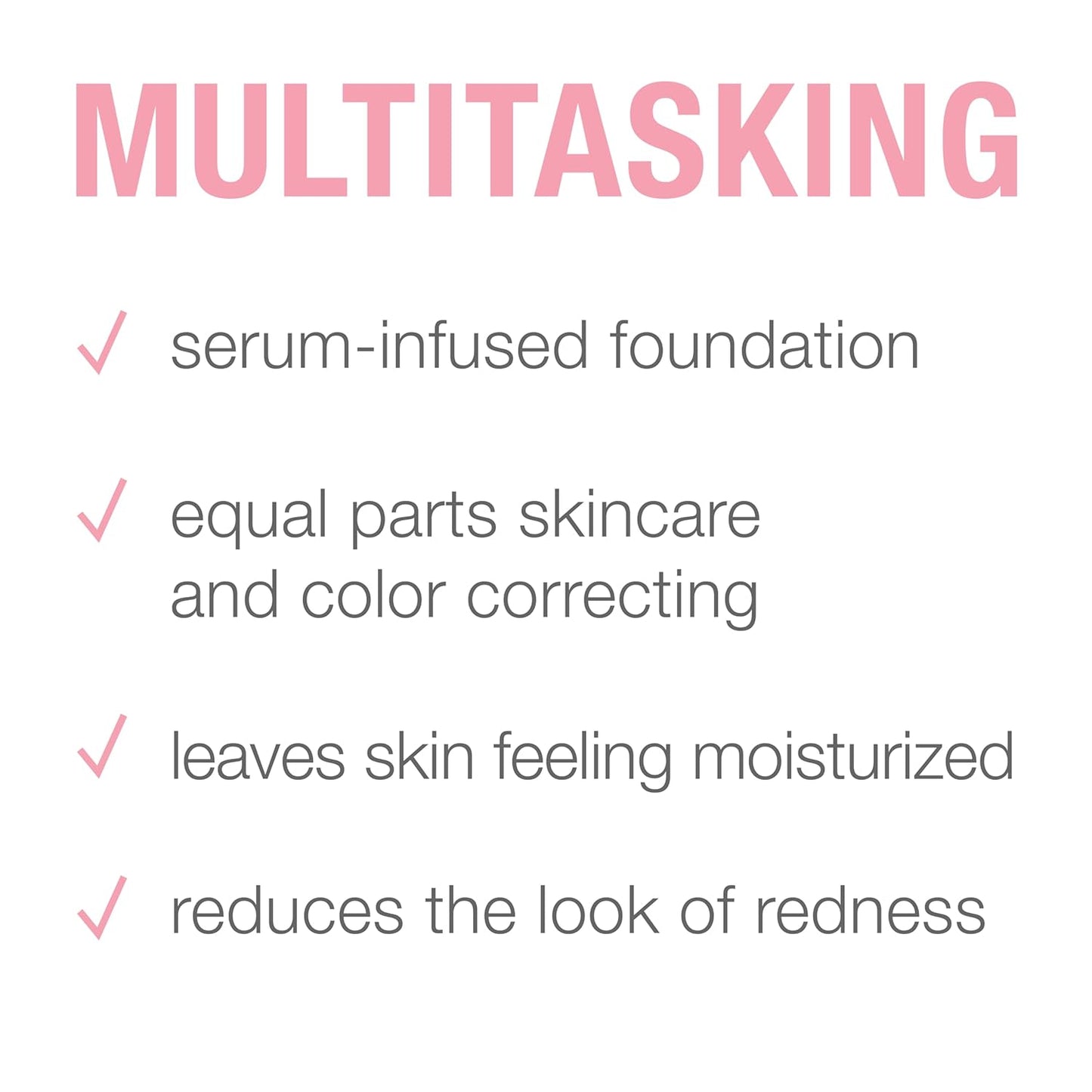 Neutrogena Healthy Skin Sensitive Skin Serum Foundation with Pro-Vitamin B5, Color Correcting & Pore Minimizing Liquid Foundation & Face Serum, Buildable Coverage, Light/Medium 01, 1 oz