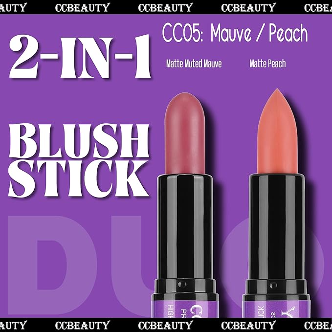 CCbeauty Contour Stick, 3pcs Dual-ended Wonder Stick Cream Highlight & Contour Kit, Bronzer and Highlighter Set for Face Contouring Shaping Makeup, Long Lasting & Waterproof - All Skin