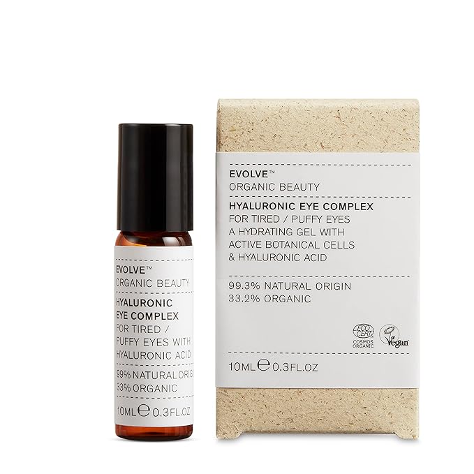 Evolve Organic Beauty - Natural Hyaluronic Eye Complex | Small-Batch, Vegan Clean Beauty (0.3 fl oz | 10 mL)