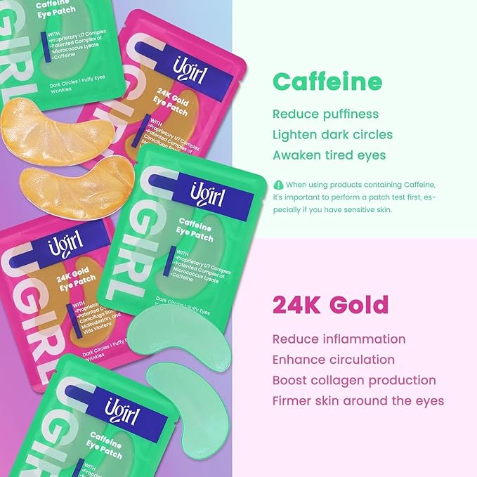 Under Eye Patches for Dark Circles - Deliver a Burst of Hydration - Reduce Under Eye Bags and Smooth Wrinkles - Eye Masks for Puffy Eyes