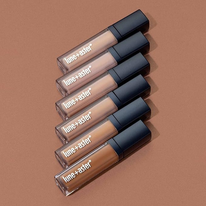 Lune+Aster HydraGlow Concealer - Medium/Deep - This medium to full coverage, skin-nourishing concealer hides dark undereye circles, blemishes, redness and other imperfections.