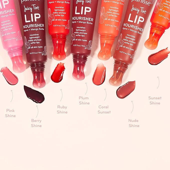 Purlisse Juicy Tint Lip Nourisher - Tinted Lip Moisturizer (Ruby Shine)