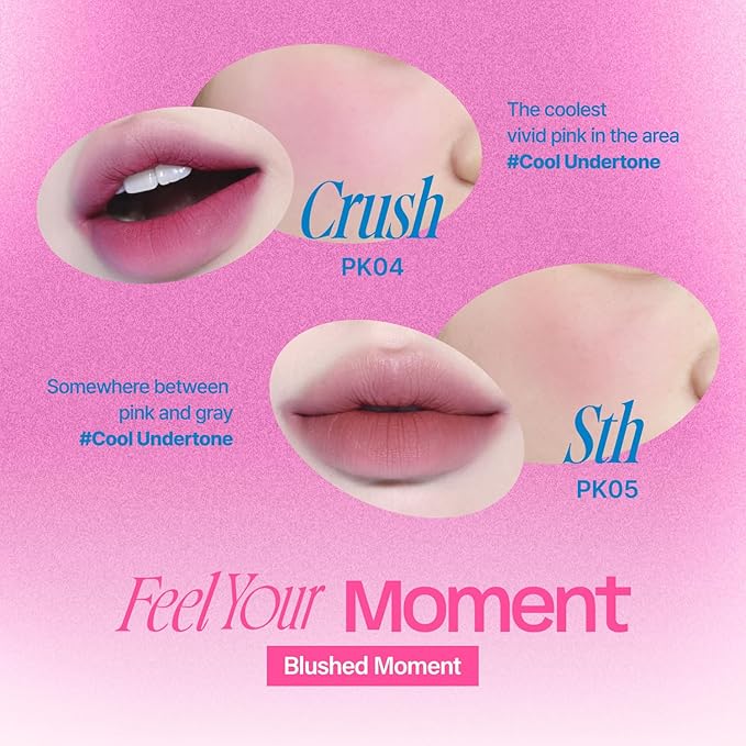 Lip&Cheek Blurry Pudding Pot | Blushed Moment - Crush | Makeup Blush, Buildable Lightweight, Multi-Use Soft Matte Finish | 5g