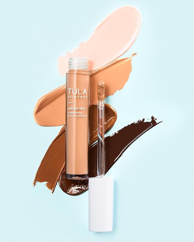 TULA Skin Care Radiant Skin Brightening Serum Concealer - Conceals Dark Circles & Discoloration, Longwearing & Crease-Resistant, Brightens the Appearance of Skin Over Time, Shade 125, 0.18 fl oz.