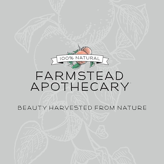 Farmstead Apothecary 100% Natural Lip Balm with Organic Beeswax, Organic Shea Butter & Organic Coconut Oil, Pear & Almond 0.2oz (Pack of 2)
