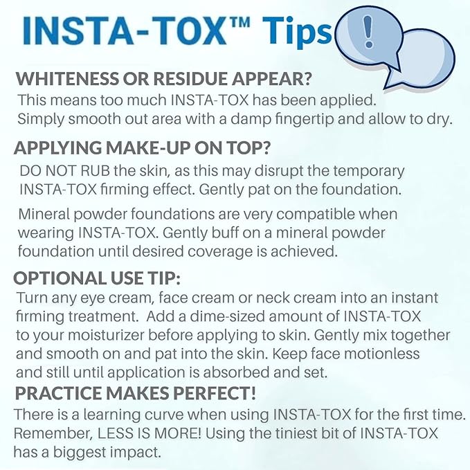 Serious Skincare INSTA-TOX Instant Wrinkle Smoothing Face Serum - Improves Appearance of Fine Lines - Temporary Skin Tightener - Line Filler .75 oz (1Pack)