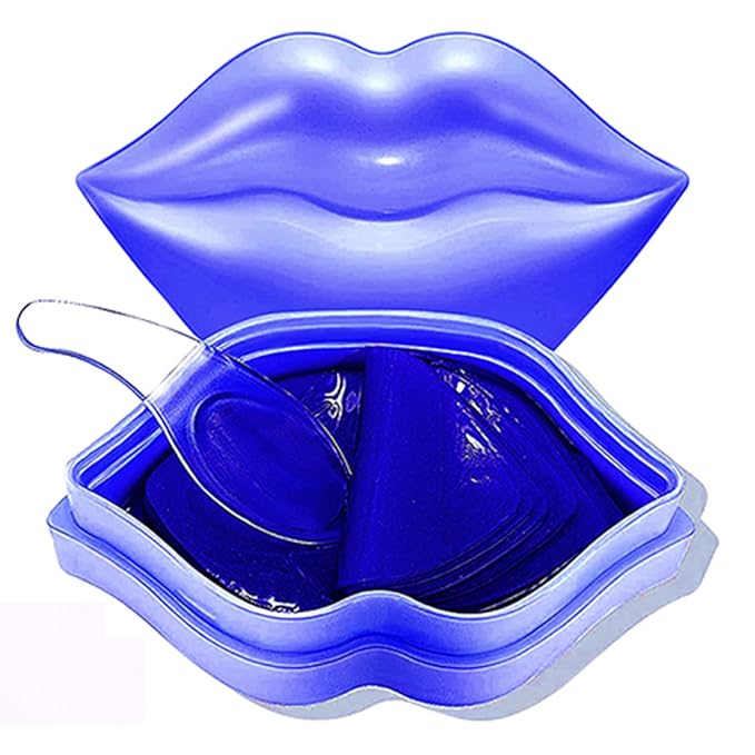 20Pcs Moisturizing Lip Mask, Lip Sleep Mask Reduces Lip Lines and Restores Moisture, Lip Mask Effectively Nourishes the Lip Skin, Gel Treatment Lip Masks Plumping Lips Mask Lip Care Products (Purple)