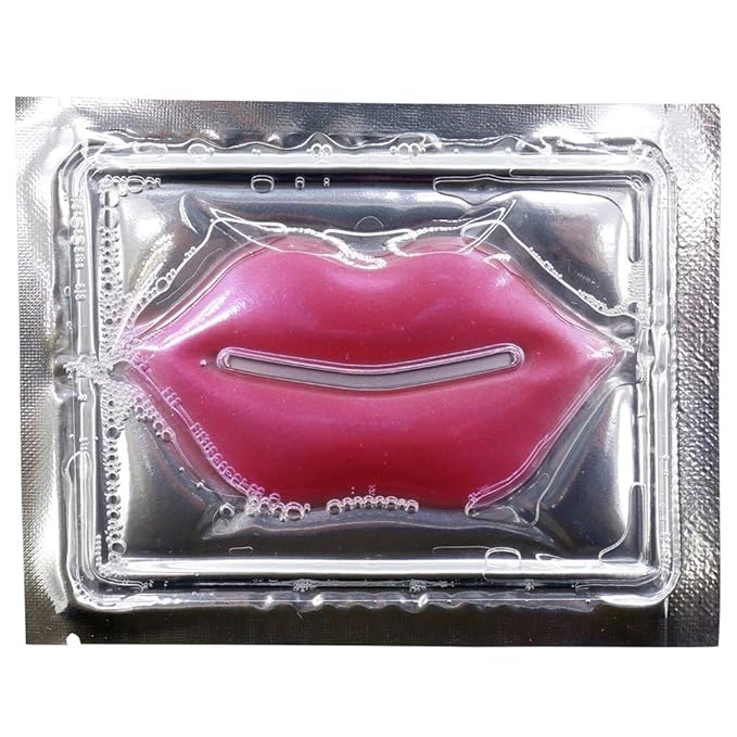 Adofect 30 Pieces Collagen Crystal Lip Masks, Collagen Lip Pads Great for Moisturizing, Remove Dead Skin, Anti Chapped & Anti-Aging and Plump Your Lips, Watermelom Red